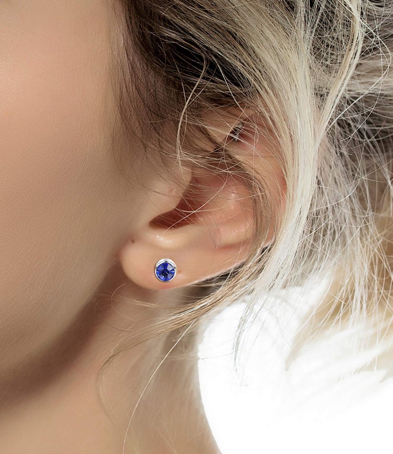 Tornito 7 Pairs Stainless Steel CZ Stud Earrings for Women Multicolor Cubic Zirconia Cartilage Helix Earrings Set Screwback 4MM - Image 2